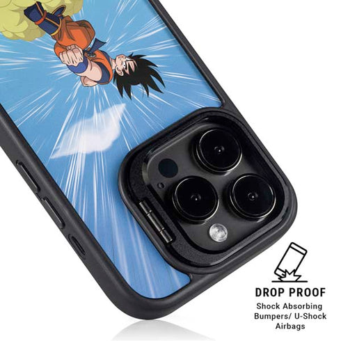 Dragon Ball Z Goku and Nimbus iPhone 16 Pro Kickstand Case